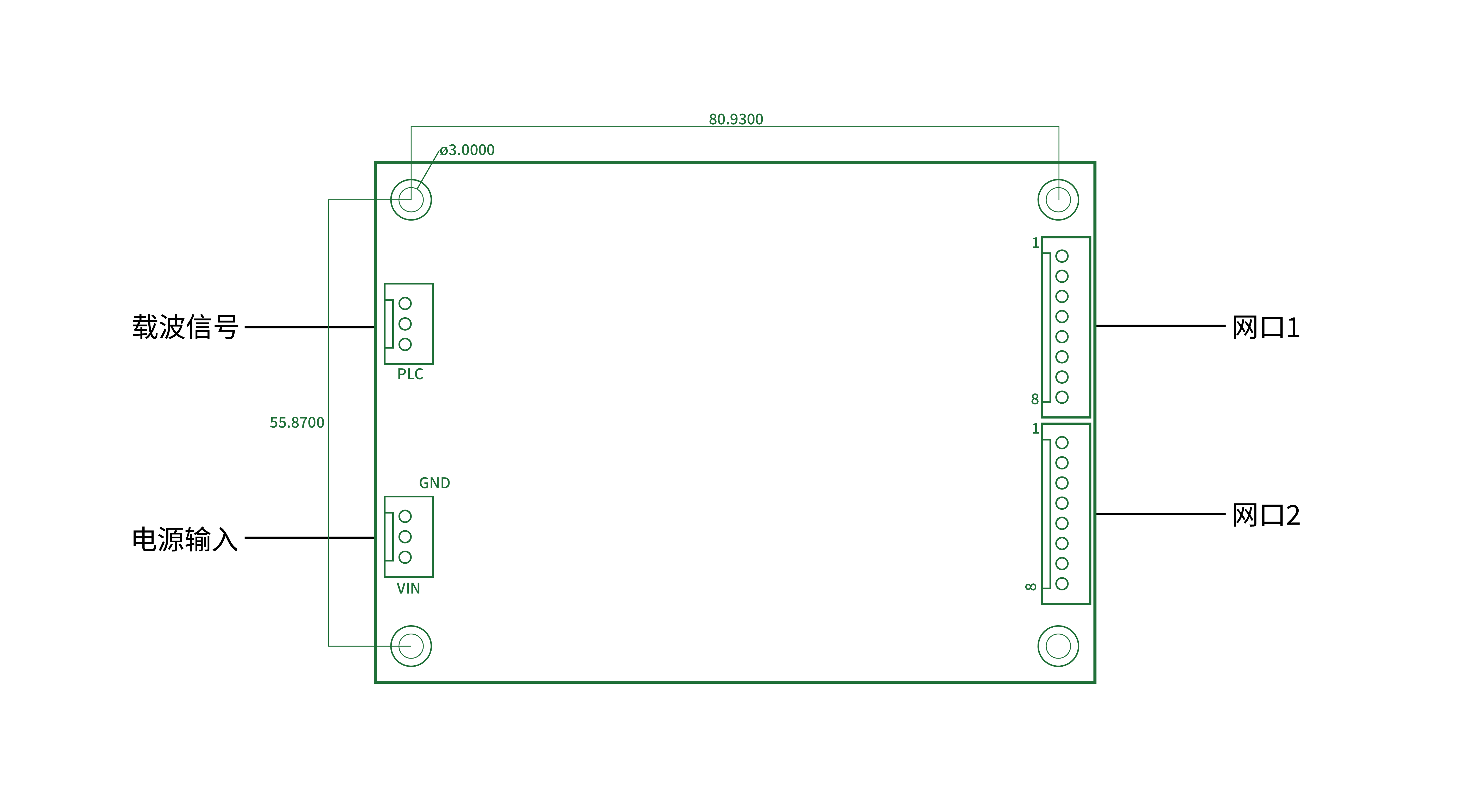工业级电力网桥WD-G1202M-PCBA 工业级电力网桥WD-G1202M-PCBA